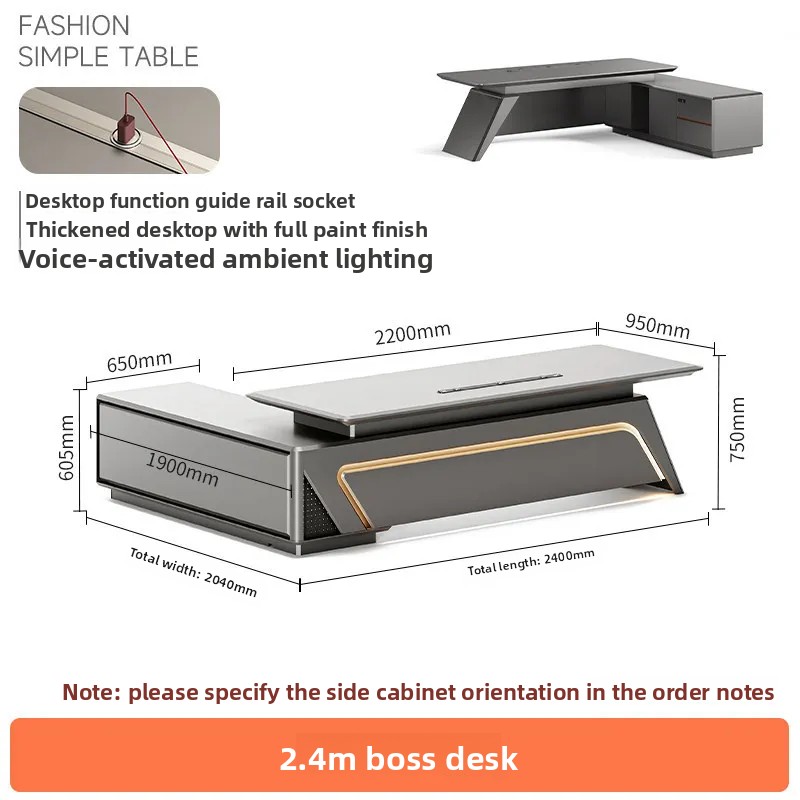Office Tech Chair - b18- Painted Boss Desk, Tech-Inspired Large