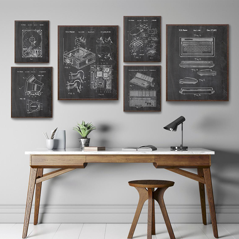 6Pcs Vintage Computer Patent W - Office Tech Setup 评论和价格