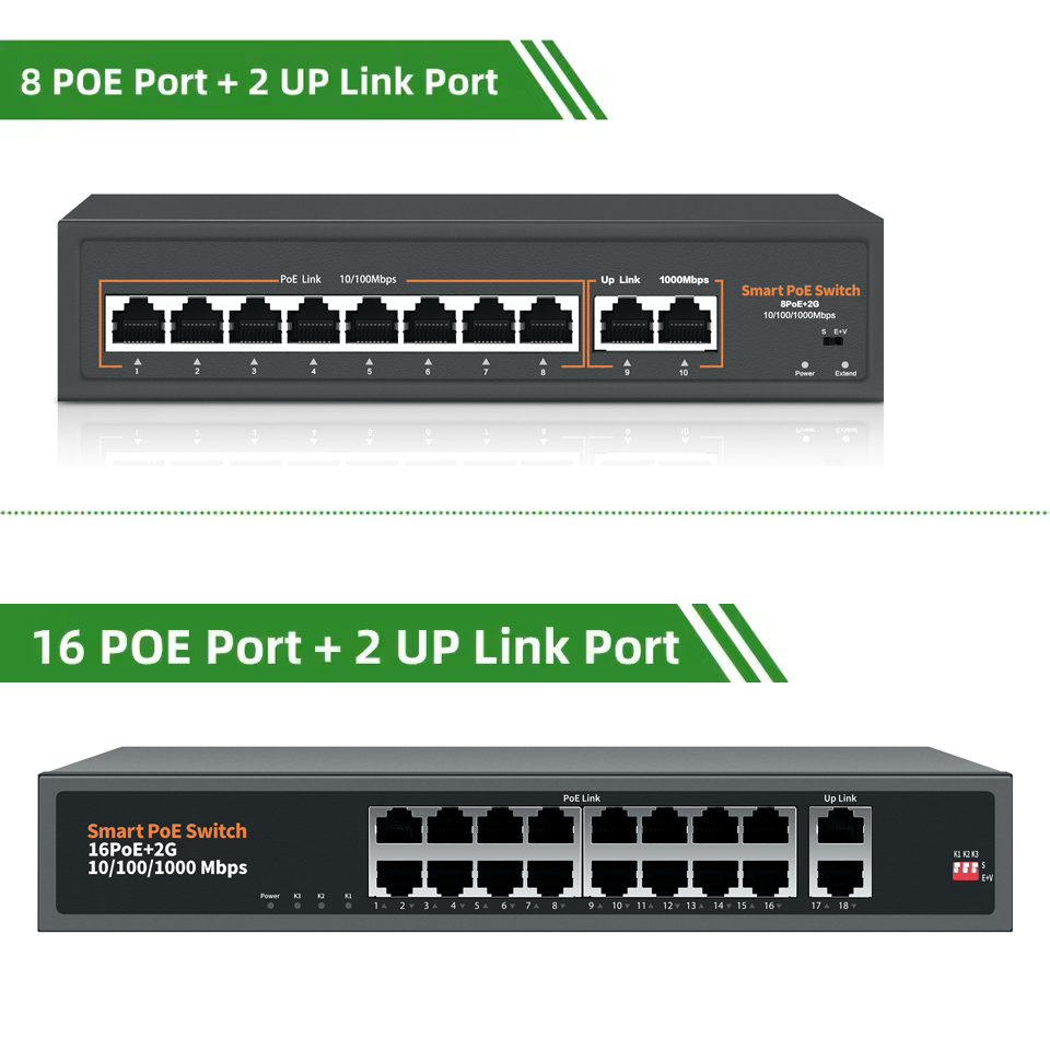 48V-52V POE POE Switch 8/16 Po - Ethernet Switch 8 Port 评论和价格