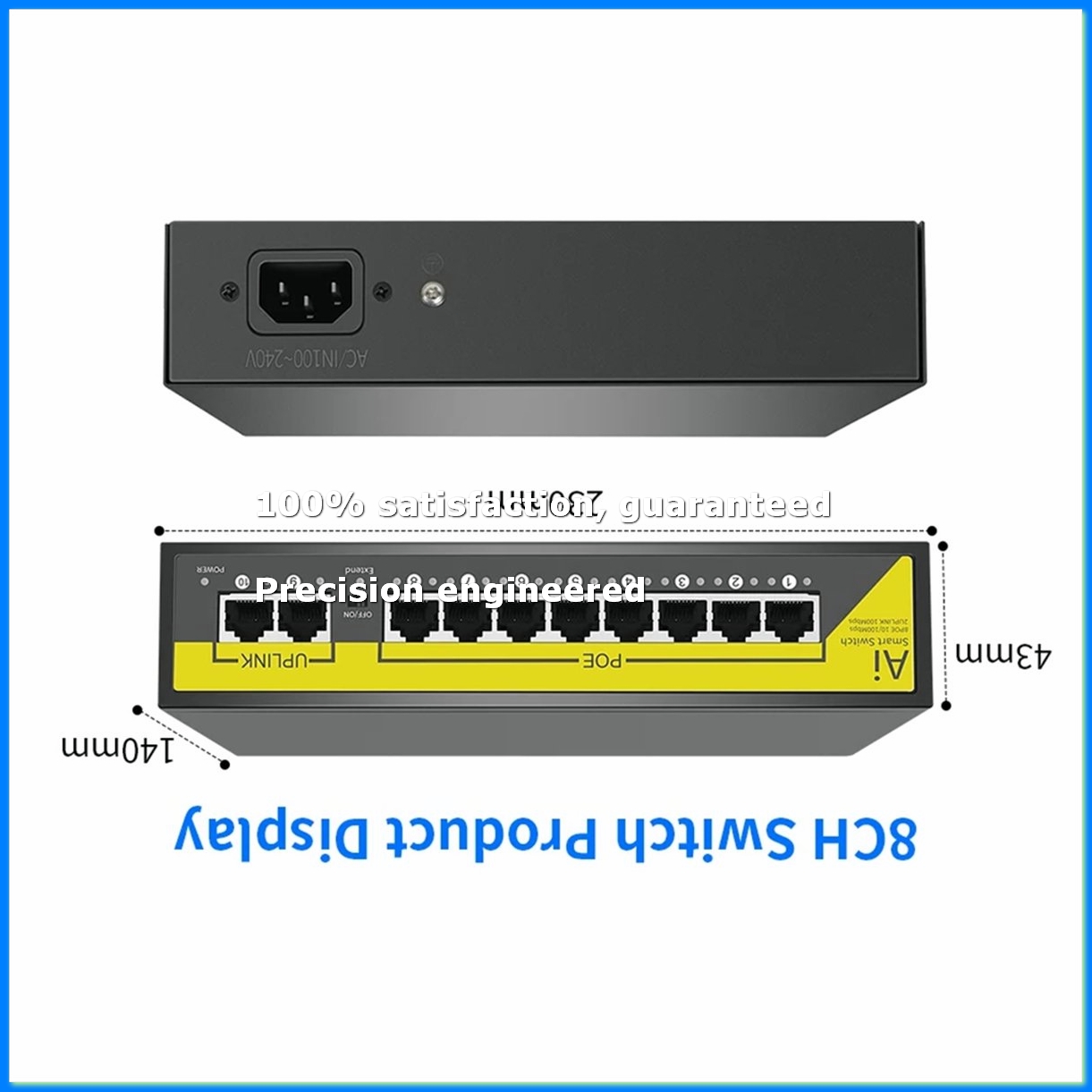 48V 8Ports POE Switch Ethernet - Ethernet Switch 8 Port 评论和价格