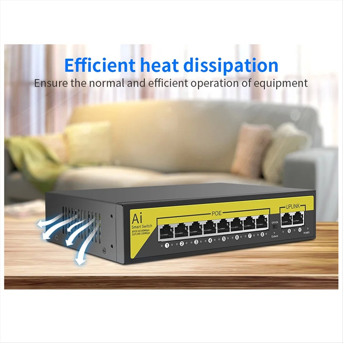 48V 8Ports POE Switch Ethernet - Ethernet Switch 8 Port 评论和价格