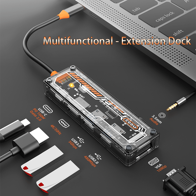6-in-1 USB-C Hub for MacBook P - Docking Station Usb C 评论和价格
