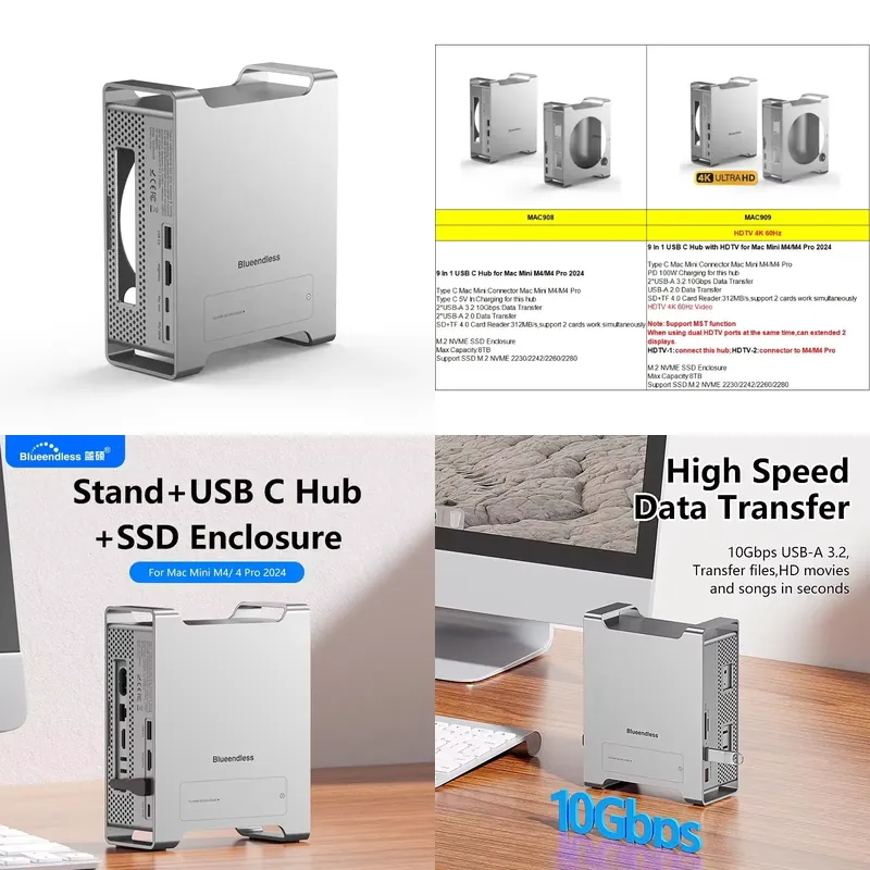 AP01 for Mini M4 Stand Hub Doc - Docking Station Usb C 评论和价格