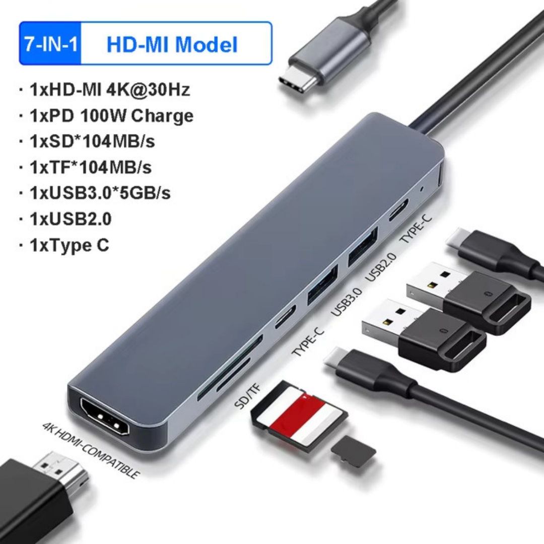 4/7/8/11in1 Docking Hub 4K USB - Docking Station Usb C 评论和价格