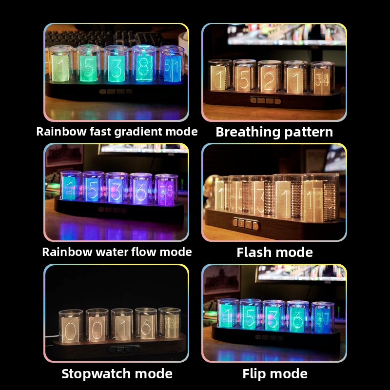 LED Nixie Tube Clock RGB Gamin - Office Tech Setup 评论和价格