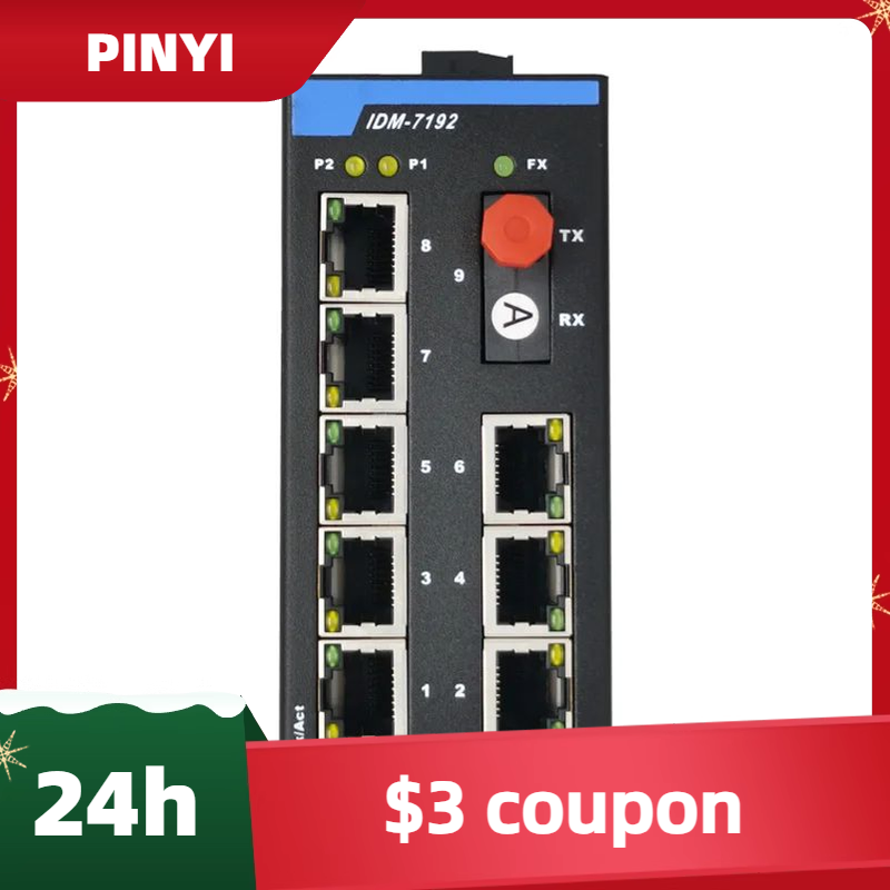 IDM-7192-FC1 DIN Rail 9-Port I - Ethernet Switch 8 Port 评论和价格